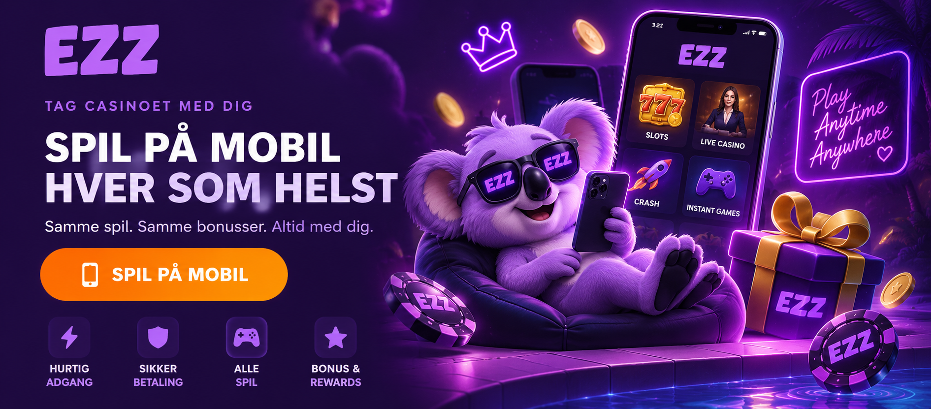 EZZ app – tag casinoet med på mobilen